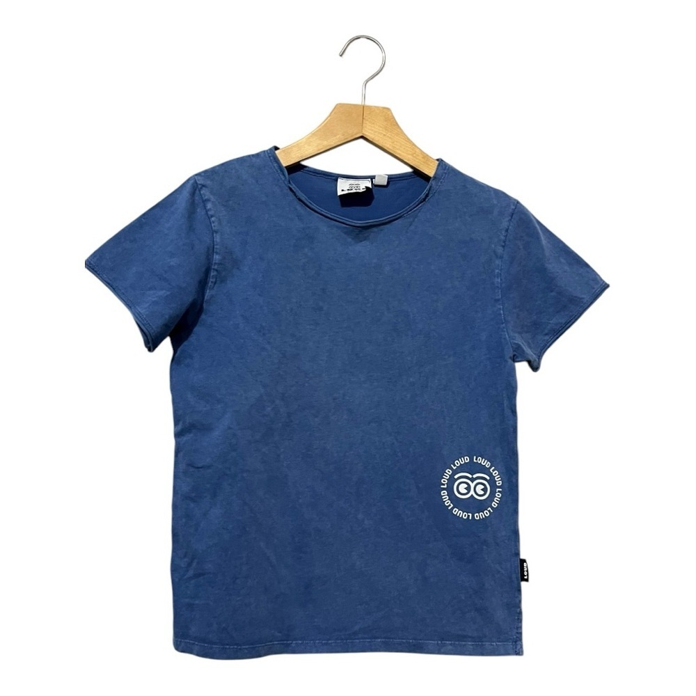 Loud Apparel Blue Kids T-Shirt Size 12 Short Sleeves Cotton Distressed